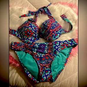 Mossimo Supply Co. Multicolor Bikini Set
